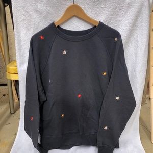 The Great. Embroidered sweater navy dark blue size 3